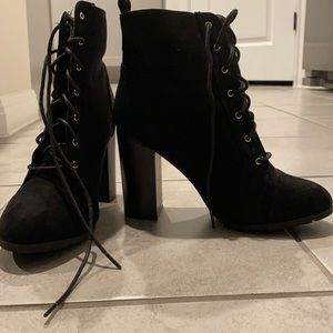 JustFab Lace up Booties